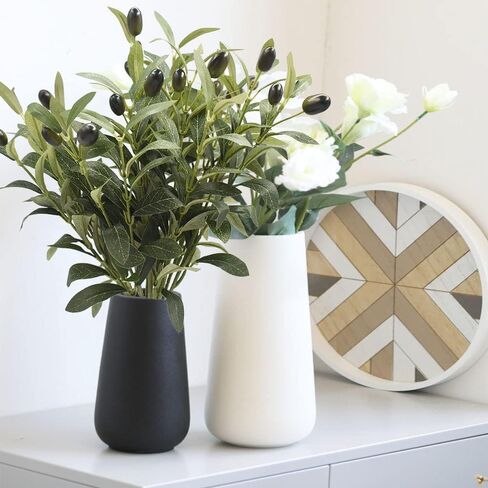 Musdoney 5 حزمة غصن الزيتون الاصطناعي يترك فروع نبات الأوكالبتوس وهمية لترتيب الزهور زهرية باقات الزفاف المنزل مكتب ديكور الخضرة in Kuwait