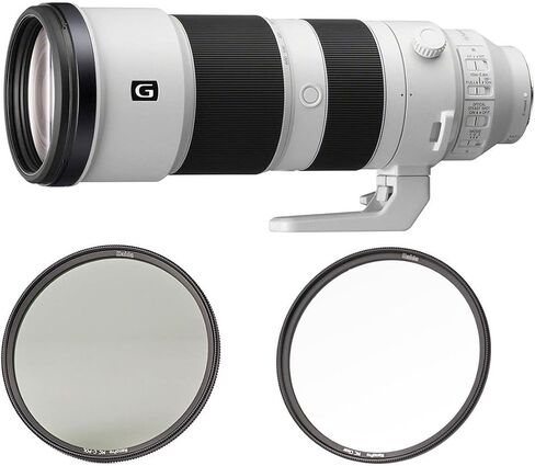 عدسة Sony FE 200-600 مم f/5.6-6.3 G OSS لهاتف Sony E، حزمة مع Haida 95 مم NanoPro MC CPL + طقم فلتر شفاف in Saudi Arabia