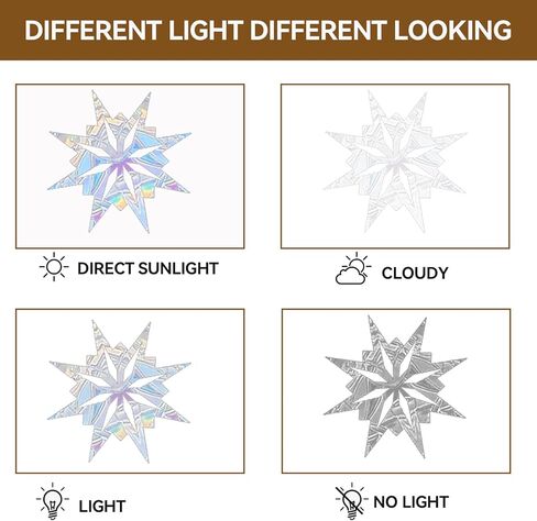 64 قطعة من ملصقات النوافذ على شكل ندفة الثلج بألوان قوس قزح غير لاصقة قابلة لاعادة الاستخدام، ملصقات نافذة بتصميم ندفة الثلج في الشتاء، ملصقات نافذة مضادة للتصادم لإنقاذ الطيور من تصادم النوافذ in Kuwait