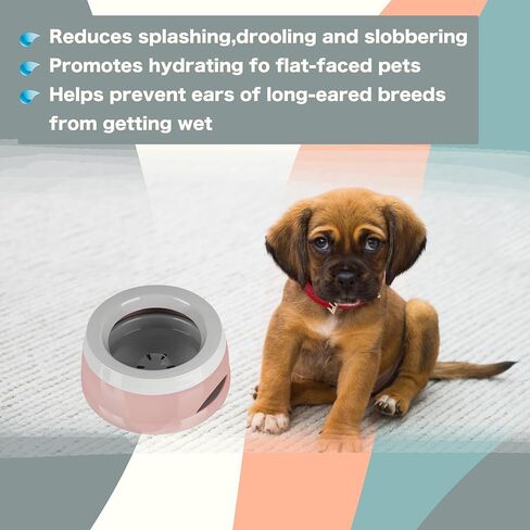 25OZ No Spill Dog Water Bowl, Slobber Stopper, Polypropylene Material, Ideal for Indoor and Outdoor Use in Saudi Arabia