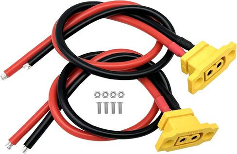 2 قطعة XT60EW-M XT60 ذكر كابل ضفيرة XT60 لوحة جبل موصل مع 30 سنتيمتر 12AWG كابل ل RC الطائرة بدون طيار الطائرات FPV سباق بدون طيار in Saudi Arabia