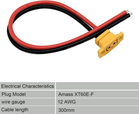 2 قطعة XT60EW-M XT60 ذكر كابل ضفيرة XT60 لوحة جبل موصل مع 30 سنتيمتر 12AWG كابل ل RC الطائرة بدون طيار الطائرات FPV سباق بدون طيار in Saudi Arabia