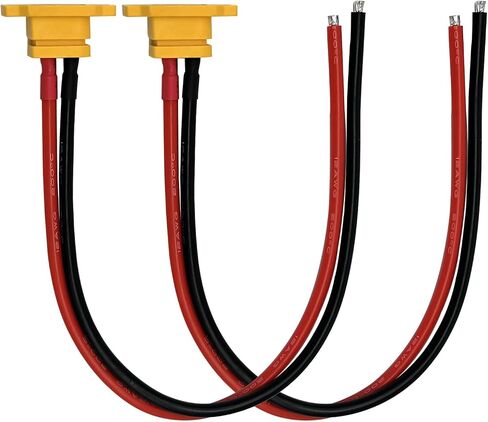 2 قطعة XT60EW-M XT60 ذكر كابل ضفيرة XT60 لوحة جبل موصل مع 30 سنتيمتر 12AWG كابل ل RC الطائرة بدون طيار الطائرات FPV سباق بدون طيار in Saudi Arabia