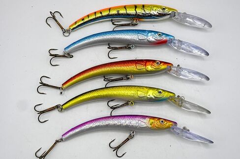 Akuna Pack of 5 Hypnotizer Series 5.9 inch Deep Diving Fishing Lure [BP 5 FLA 82 B] in Saudi Arabia