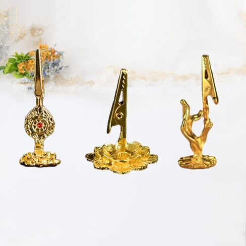 TOPBATHY 3 Pcs Incense Holder Clip Buddha Hand Lotus Incense Coil Clamp Incense Ash Holder Tabletop Decorative Ornament Gift for Home Office in Kuwait