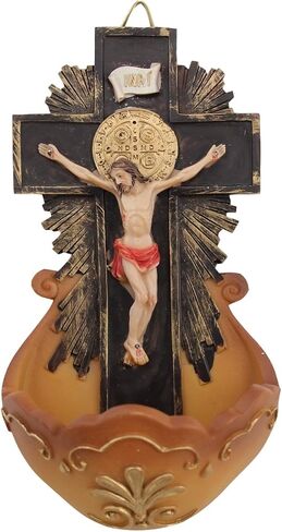 CB St Benedict Crucifix Holy Water Font in Saudi Arabia