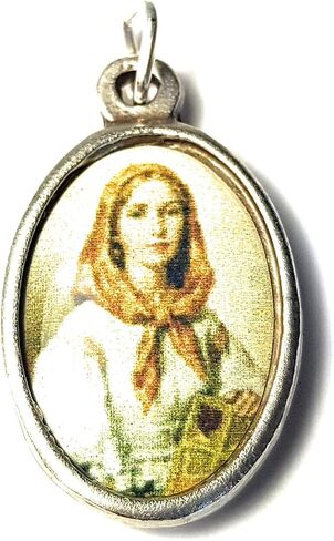 Relic Medal 3rd Class St Dymphna Patron of Mental & neurological Disorders Runaways Victims of Incest Depression Anxiety Stress Health Nervous Breakdown trastorno depresión ataque de nervios in Saudi Arabia