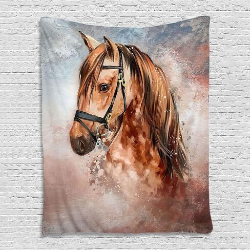 SXCHEN Hippie نسيج الجدار شنقا نسيج لغرفة النوم الحصان البني مع مقاليد 60 "× 80" in Kuwait