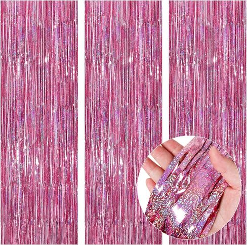 2Pcs Mardi Gras Backdrop Decorations for Party, 3.28 x 8.2 Ft Foil Mardi Gras Backdrop Door Decor, Purple Green Gold Fringe Tinsel Backdrop St. Patricks Day Party Favors, Marid Gras Photo Booth Props in Kuwait