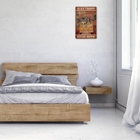 CrazySign Vintage Sign Hippie Wall Decor Stay Trippy Little Hippie Sign For Hippy Room, Bedroom, Office ,Hippy Gifts (232) in Kuwait