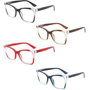 IVNUOYI 4 Pack Reading Glasses for Women Men,Blue Light Blocking Readers,Butterfly Frame Eyeglasses with Spring Hinges +1.75 in Kuwait