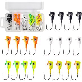 رؤوس سهام Eupheng Shad Crappie Jigs، ZINC-TECH Shad Shape Underspin Jig Heads 1/32oz 1/16oz 1/8oz 1/4oz لـ Crappie Bass Panfish Trout Perch Walleye in Kuwait