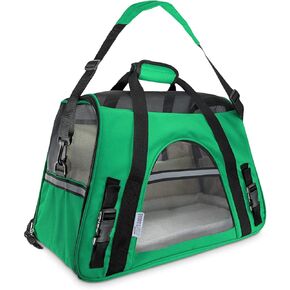 باوز اند بالز حامل حيوانات اليفة معتمد من شركات الطيران - حوامل ناعمة الجوانب للقطط والكلاب الصغيرة والمتوسطة للسفر على متن الطائرة مع سرير مسند من الصوف للقطط الصغيرة والجراء والكلاب التاكسي in Kuwait