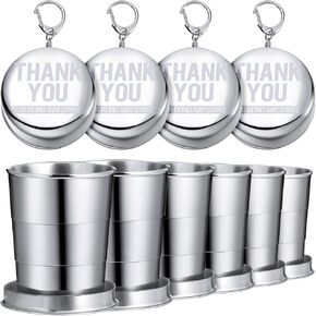 Mifoci 10 Pcs Appreciation Gifts Collapsible Metal Cups 5 oz Folding Travel Cups for Men Women Employee Coworker Team Thank You Party Favors Portable Camping Supplies(Being Awesome) in Saudi Arabia