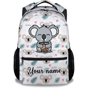 CUNEXTTIME Koala Backpack for Girls Boys, 16 Inch Cute Backpack for School, White Lightweight Durable Bookbag for Kids
