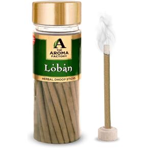 أعواد باتي غوجال دووب من ذا أروما فاكتوري، عطر طويل الأمد للتأمل المنزلي، طوق طبيعي وعشبي لبوجا مع حامل حامل دووب، بدون فحم ومنخفض
