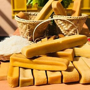 سنو هيل ياك تشيز جولدن دوج يمضغ مونستر XXL طويل الأمد، خالٍ من الغلوتين، خالي من الكائنات المعدلة وراثيًا، غني بالبروتين، جبن ياكي طازج، علاج العظام - جبال الهيمالايا، نيبال