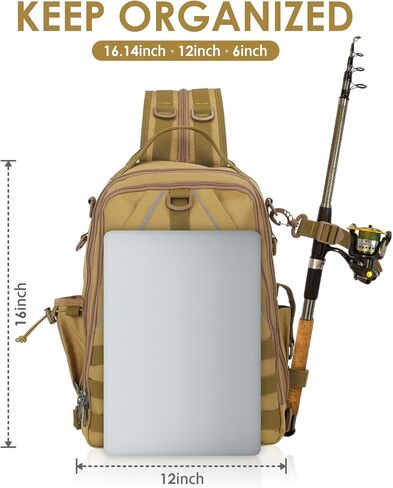 حقيبة ظهر لصيد الأسماك من تومشو، حقيبة تخزين خفيفة الوزن مقاومة للماء لصيد الأسماك in Kuwait