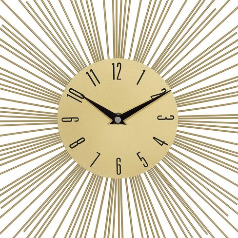 Deco 79 Metal Starburst Wall Clock, 19" x 1" x 19", Gold in Saudi Arabia