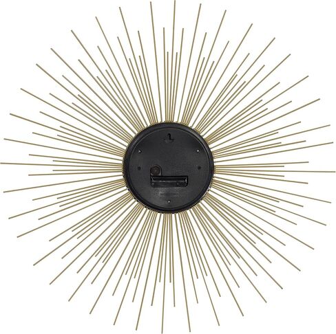 Deco 79 Metal Starburst Wall Clock, 19" x 1" x 19", Gold in Saudi Arabia