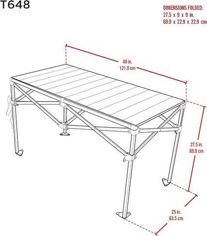 طاولة من الألومنيوم قابلة للطي مقاس 48 × 25 بوصة من ريو in Kuwait