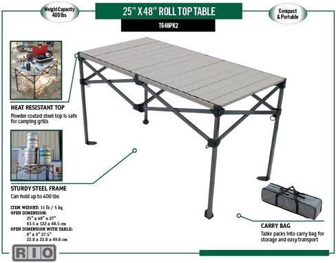 طاولة من الألومنيوم قابلة للطي مقاس 48 × 25 بوصة من ريو in Kuwait