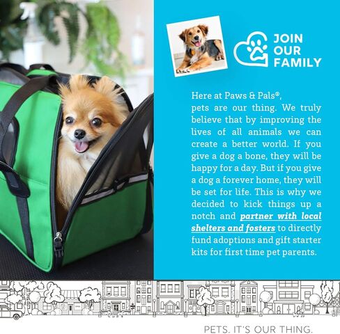 باوز اند بالز حامل حيوانات اليفة معتمد من شركات الطيران - حوامل ناعمة الجوانب للقطط والكلاب الصغيرة والمتوسطة للسفر على متن الطائرة مع سرير مسند من الصوف للقطط الصغيرة والجراء والكلاب التاكسي in Kuwait