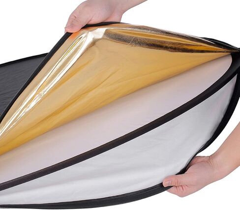 عاكسات ضوئية 43 بوصة / 110 سم 5 في 1 حقيبة متعددة الأقراص قابلة للطي - شفافة، فضي، ذهبي، أبيض وأسود للتصوير الفوتوغرافي in Kuwait