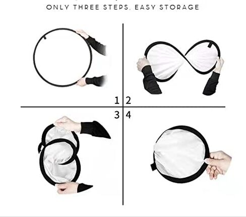 عاكسات ضوئية 43 بوصة / 110 سم 5 في 1 حقيبة متعددة الأقراص قابلة للطي - شفافة، فضي، ذهبي، أبيض وأسود للتصوير الفوتوغرافي in Kuwait