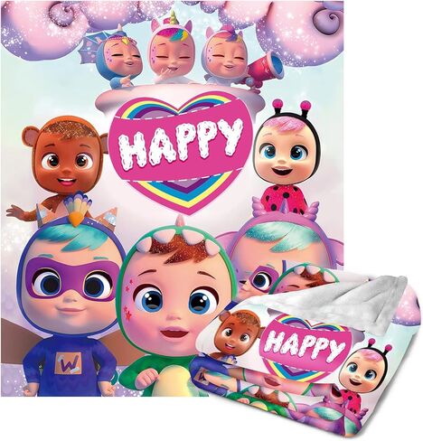 Cry Babies Magic Tears Fleece Throw Blanket for Couch and Bed Cry Baby Super Soft Blankets for Sofa Crying Baby Plush Fuzzy Lightweight Throws Blanket Suitable for Summer Size 59''X51'' in Kuwait