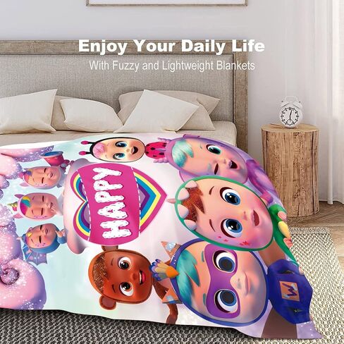 Cry Babies Magic Tears Fleece Throw Blanket for Couch and Bed Cry Baby Super Soft Blankets for Sofa Crying Baby Plush Fuzzy Lightweight Throws Blanket Suitable for Summer Size 59''X51'' in Kuwait