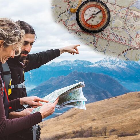 بوصلة التوجيه والمشي لمسافات طويلة، بوصلة ملاحة للبقاء على قيد الحياة، بوصلة كشافة متقدمة للتخييم، بوصلة كشافة احترافية متعددة الوظائف للأطفال، قراءة الخرائط، حقيبة الظهر، أفضل هدايا البقاء على قيد الحياة in Kuwait