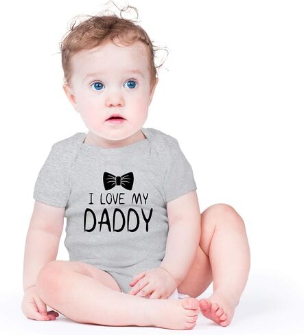 AW Fashions I Love My Daddy - لدي أفضل أب - هدية رائعة لعيد الأب - بدلة أطفال لطيفة من قطعة واحدة in Saudi Arabia