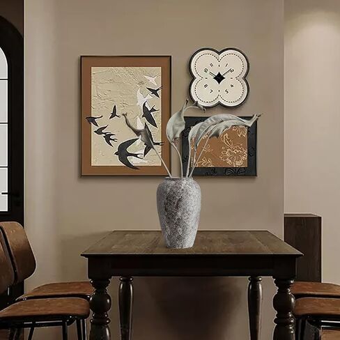 AWNR Terracotta Vase Farmhouse Decor: Ceramic Clay Vase Pottery Vase Vintage Vases for Flowers Rustic Home Decor for Living Room Mantel Bedroom Kitchen Dinning Table Centerpieces Art Collectibles in Kuwait