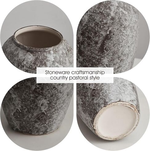 AWNR Terracotta Vase Farmhouse Decor: Ceramic Clay Vase Pottery Vase Vintage Vases for Flowers Rustic Home Decor for Living Room Mantel Bedroom Kitchen Dinning Table Centerpieces Art Collectibles in Kuwait