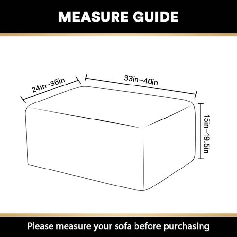 PrinceDeco Real Velvet Plush Ottoman Cover for Living Room Folding Storage Stool Furniture Protector Soft Rectangle Slipcover with Elastic Bottom(X-Large, Taupe) in Kuwait