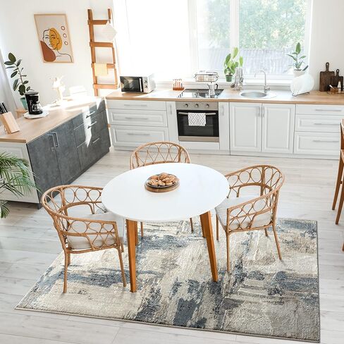 سجادة LUXE WEAVERS Camellia Collection 1660 رمادية مقاس 6x9 سجادة منطقة مجردة متعثرة in Kuwait