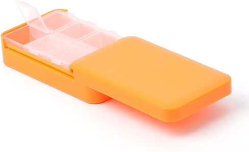 منظم حبوب دواء مقاوم للضوء، صندوق حبوب دواء كبير جدًا للسفر لمدة 6 ايام مع تصميم لحماية الخصوصية، حافظات حبوب خالية من البيسفينول ايه للفيتامينات وزيوت السمك والادوية والمكملات الغذائية in Kuwait