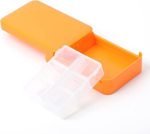 منظم حبوب دواء مقاوم للضوء، صندوق حبوب دواء كبير جدًا للسفر لمدة 6 ايام مع تصميم لحماية الخصوصية، حافظات حبوب خالية من البيسفينول ايه للفيتامينات وزيوت السمك والادوية والمكملات الغذائية in Kuwait