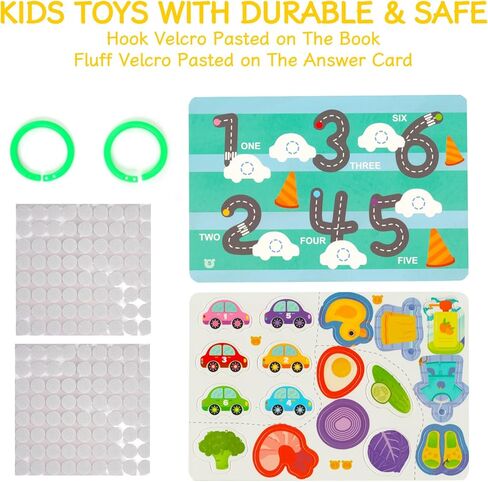 Montessori Busy Book for Toddlers, Preschool Learning Activities for Kids, Kindergarten Educational Toys for 3 Year Old in Kuwait