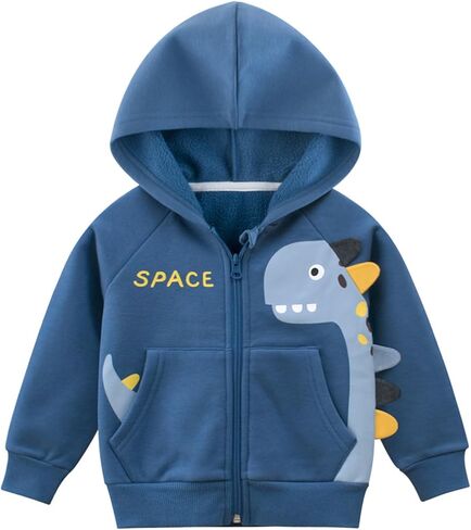 Boys Zip-up Dinosaur Hoodies Toddler Light Jackets Zipper Sweatshirt in Saudi Arabia