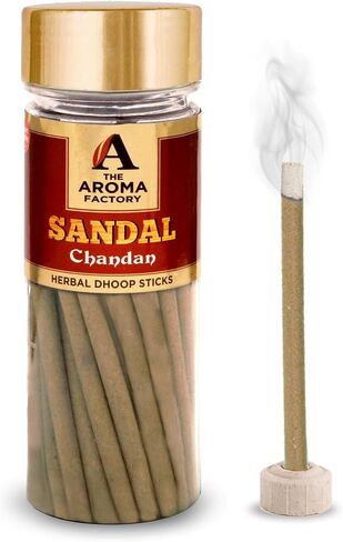 أعواد باتي غوجال دووب من ذا أروما فاكتوري، عطر طويل الأمد للتأمل المنزلي، طوق طبيعي وعشبي لبوجا مع حامل حامل دووب، بدون فحم ومنخفض in Saudi Arabia