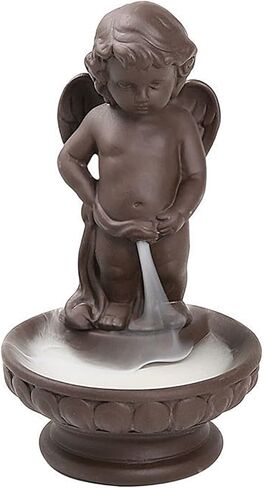 تخيل حلم صدق Angel Incense Smoke Flow Backflow حامل مبخرة سيراميك، بورسلين، مصنوع يدويًا، للمنزل والمكتب ومتين in Kuwait