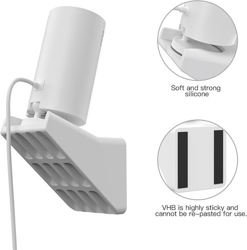Adhesive Window Mount for Indoor Cam(1st Gen/2nd Gen)/R-ing Indoor Cam Plus,Easy to Install, No Tools Needed, Indoor Cam Camera 20 Degrees Tilt Strong Adhesive Wall Mounting Bracket (White) in Saudi Arabia