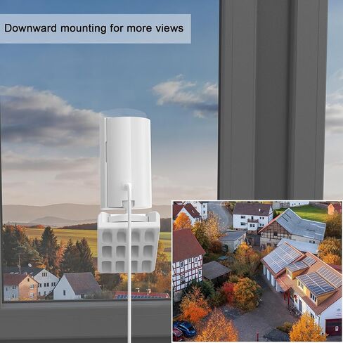 Adhesive Window Mount for Indoor Cam(1st Gen/2nd Gen)/R-ing Indoor Cam Plus,Easy to Install, No Tools Needed, Indoor Cam Camera 20 Degrees Tilt Strong Adhesive Wall Mounting Bracket (White) in Saudi Arabia