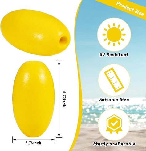 إكسسوارات عوامة صيد المياه العميقة من Venitor، فتحة 1/2 بوصة، 2.95 بوصة × 5.12 بوصة لعلامات المسار، عوامات الرصيف، عوامة السباحة، مجموعة مرساة الكاياك، عوامة حمام السباحة، سرطان البحر والقوارب in Kuwait