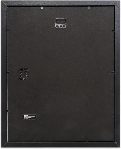 The Display Guys - 2-Pack V-Series Low Profile Black Wooden 11x14 Picture Frames - 8x10 Mat - Plexiglass - Wall in Saudi Arabia