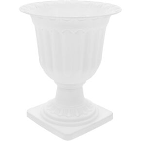 Abaodam Roman Flower Vase Detachable White Wedding Flower Pot Roman Planter Elegant Floral Plant Holder for Indoor Outdoor Garden Wedding Home Farmhouse Decor in Saudi Arabia
