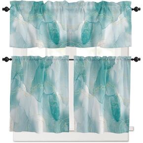 Western Kitchen Curtains and Country Valance Set, Texas Star Retro Rustic Wooden Boards Small Short Half Farmhouse Tier Curtains 24 Inch Length Kitchen Decor for Cafe Bathroom Nursery Bedroom in Kuwait
