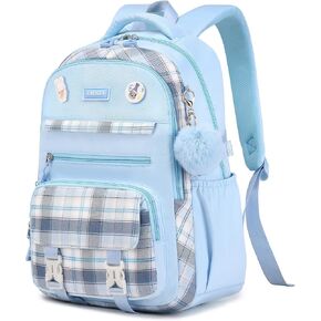 Girls Backpack, 2Pcs Set Kawaii School Backpack for Girls with Messenger Tote Bag Bookbag for Teen Girls for Primary Elementary Middle School,Age 6-14, Purple in Kuwait